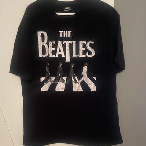 The Beatles Black Short Sleeve Tee